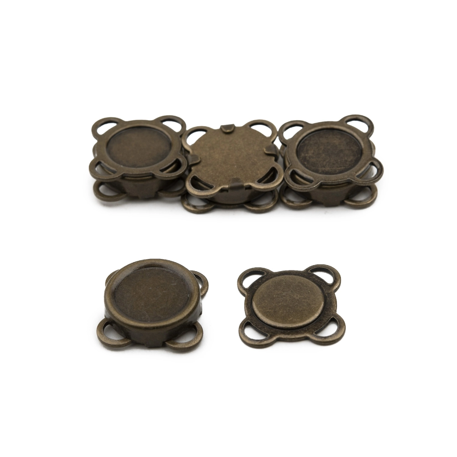 Кнопки магнитные пришивные AK-25-14 AG, 4 шт. (d=11-20 мм.)