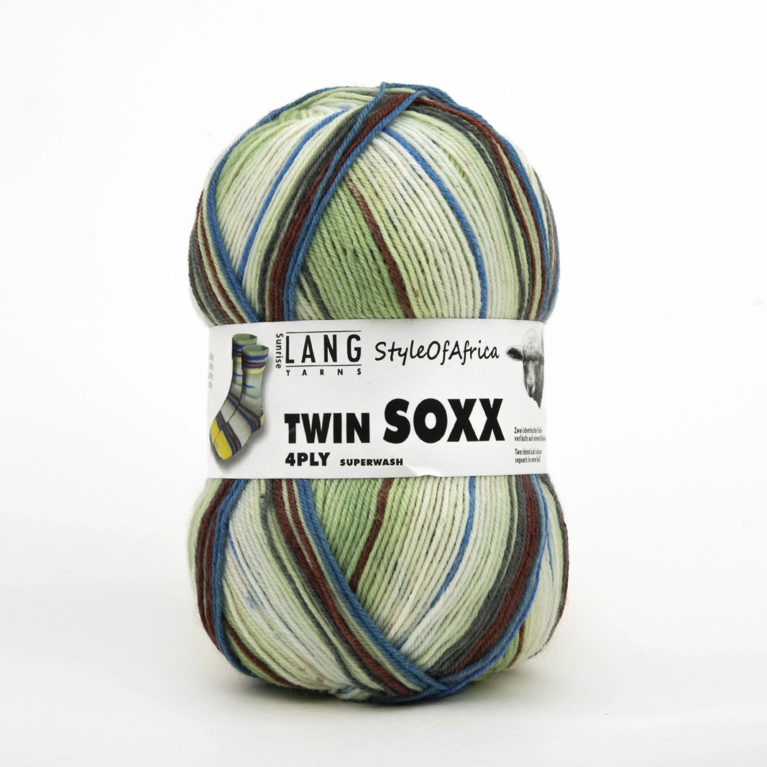 Пряжа Lang Yarns TWIN SOXX 4-PLY 100г 303