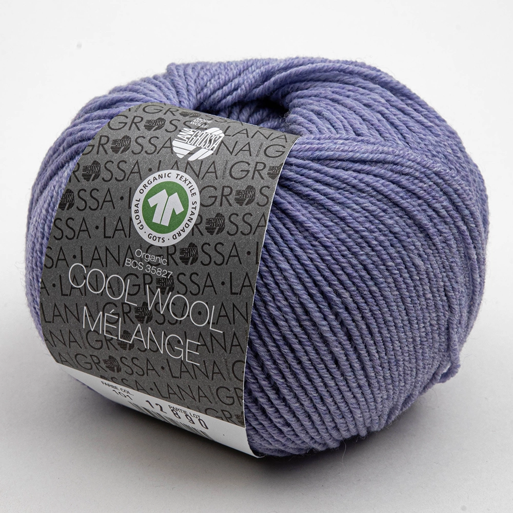 Пряжа Lana Grossa Cool Wool Melange GOTS 50г 0101*