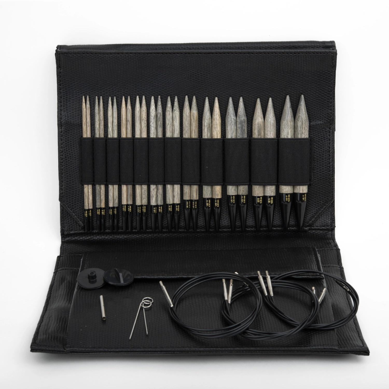 Набор разъемных спиц LYKKE, дерево Driftwood, длина 11.5 см, цвет Black