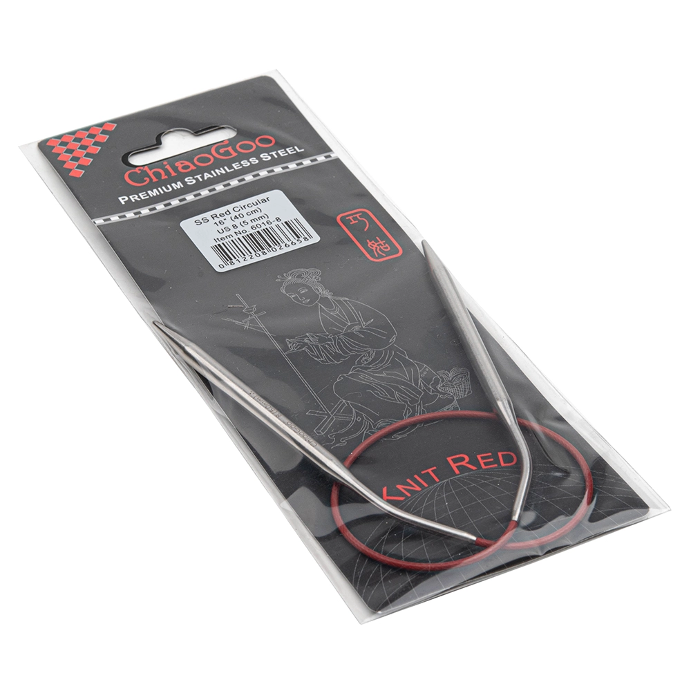 Спицы метал.круговые knit red, 40см № 5 6016-8