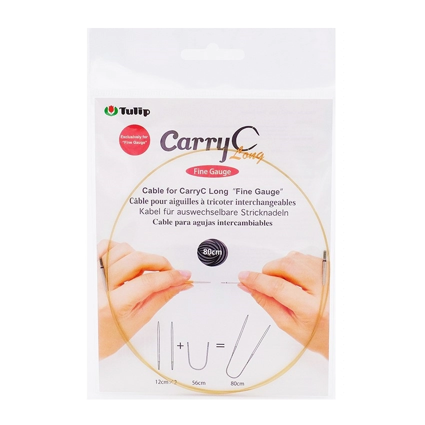Тросик для съемных спиц CarryC Long "Fine Gauge", длина 80см, Tulip, CTMM-61