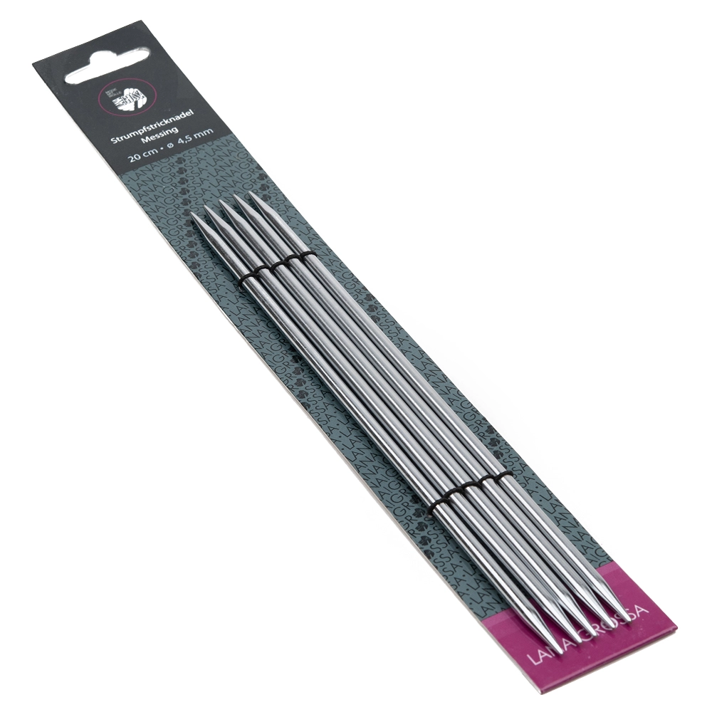 Чулочные спицы Lana Grossa, сталь (нержавеющая), 20 см, № 4.5
