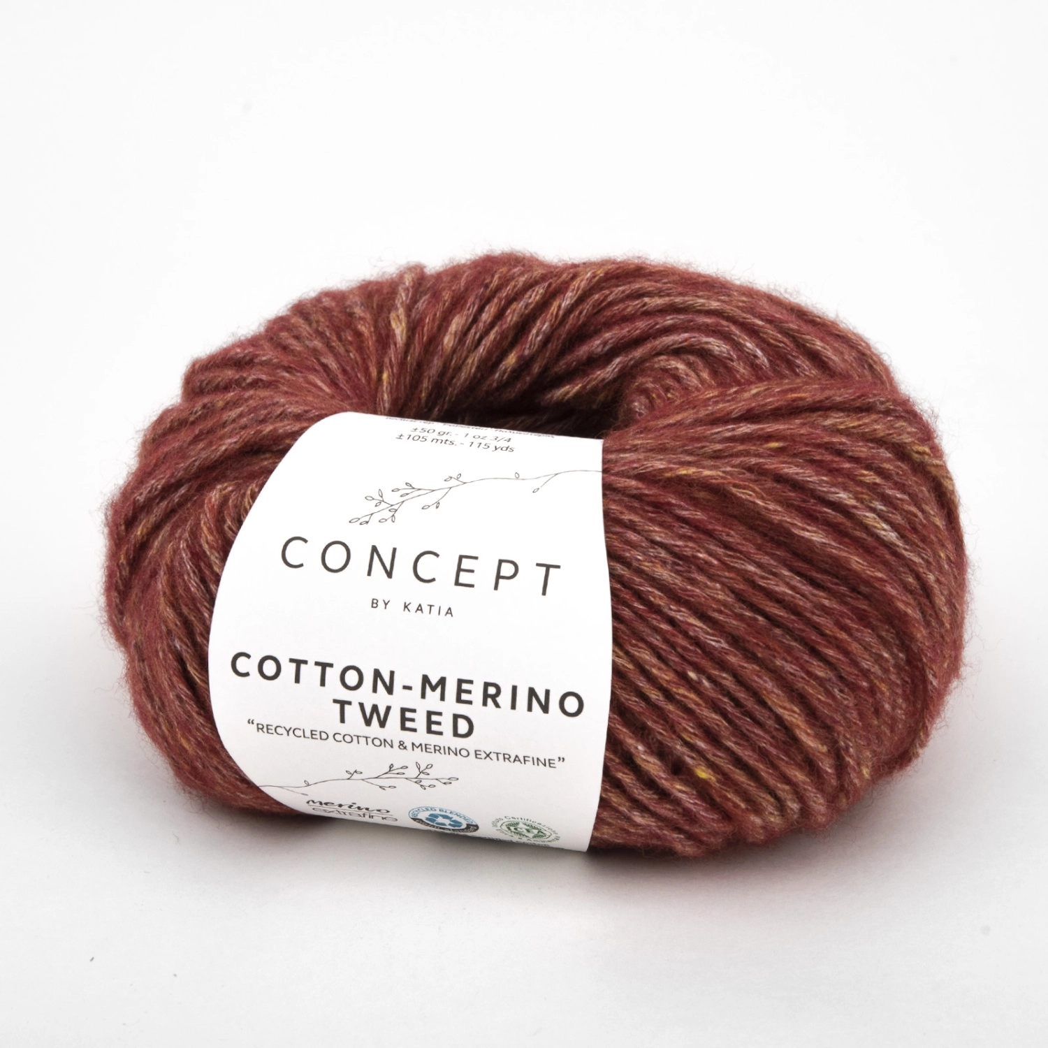 Пряжа Katia Cotton-Merino Tweed 50г 0500