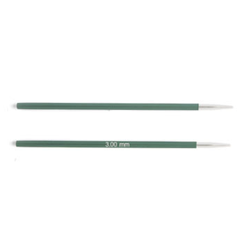 Спицы алюминиевые, разъемные укороченные 9,5 см, KnitPro Zing (3,0)