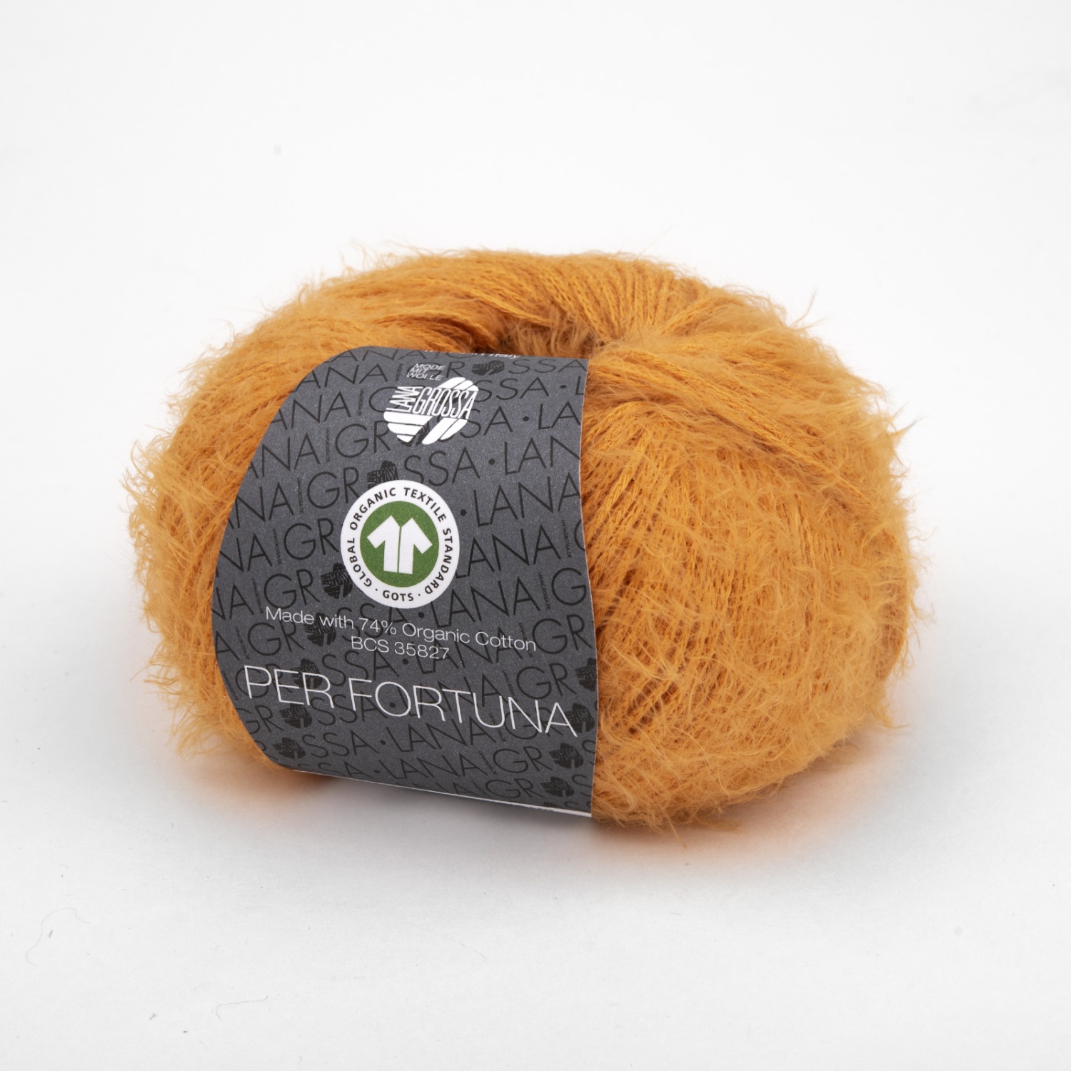 Lana Grossa Per Fortuna GOTS – Gomitolo Di Cotone Biologico E Poliammide (Colore 37 Salmone) – Per Maglia E Uncinetto