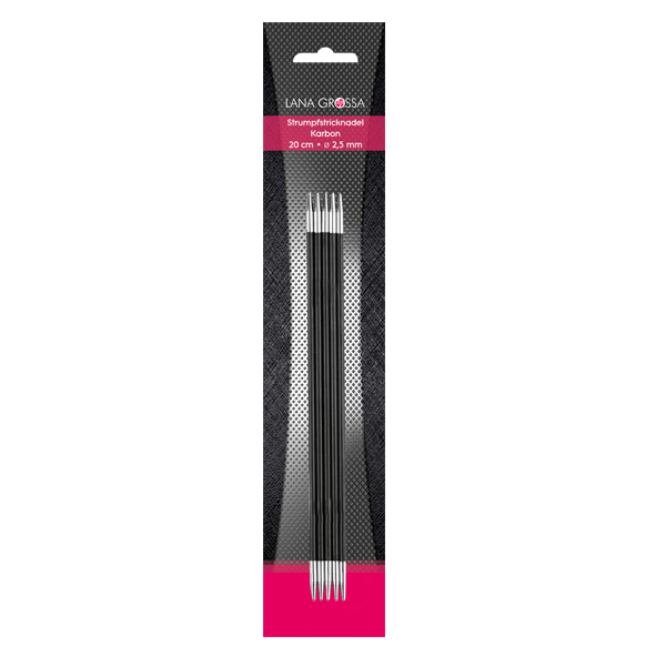 Спицы LG чулочные CARBON, 15 см № 4,0
