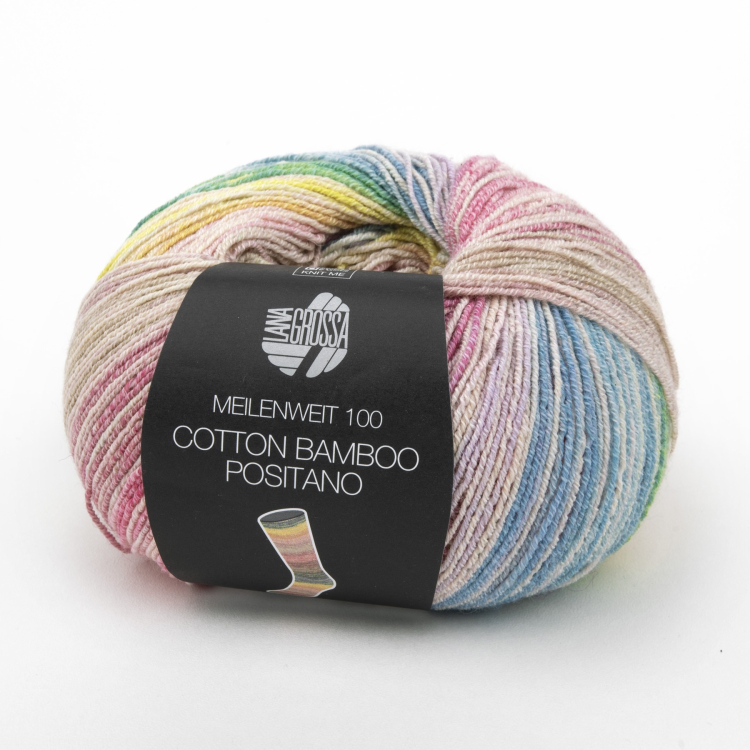 Пряжа Lana Grossa Meilenweit 100 COTTON BAMBOO POSITANO 100г 2565