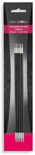 Спицы LG чулочные CARBON, 20 см № 3,0